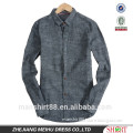 men's simple cotton/linen hidden placket long sleeves casual shirt